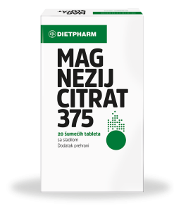 Alternative view of Dietpharm Magnezij Citrat 375 20 Šumećih Tableta