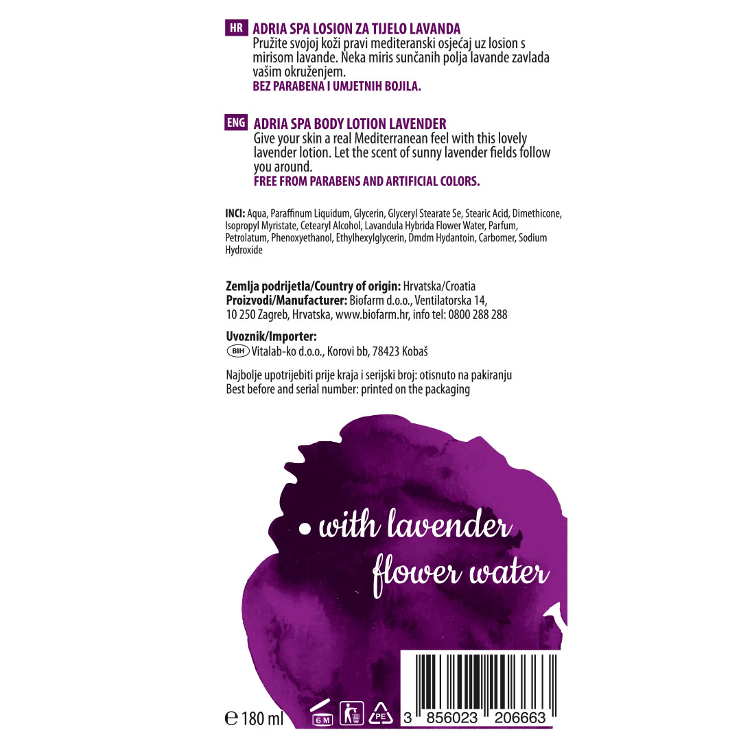 Losion za tijelo Lavanda, 180ml - Slika 3