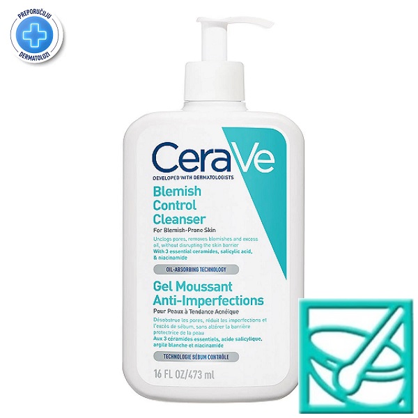 CERAVE BLEMISH CONTROL gel za čišćenje za kožu sklonu nepravilnostima 473ml