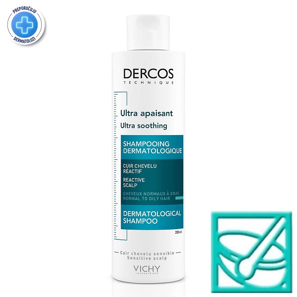 VICHY DERCOS šampon osj.vlas. N/M 200 ml - Slika 2