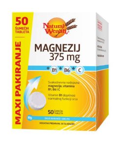 Natural Wealth MAXI Magnezij 375 mg +B1+B6+C, 50 šumećih tableta