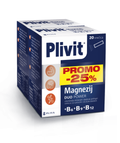 Alternative view of Plivit Magnezij Duo Power granule, vrećice 20 x2 kutije -25% PROMO