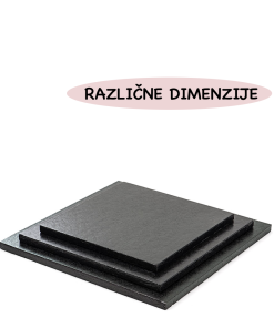 Alternative view of Podloga za tortu debela kvadratna, crna – razne dimenzije