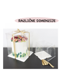 Ambalaža za tortu Crystal PME, visina 38 cm – razne dimenzije