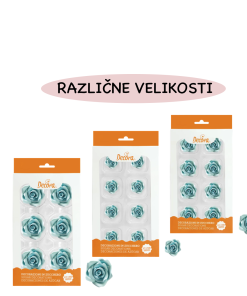 Šećerni ukras plave ruže (Decora) – različite veličine
