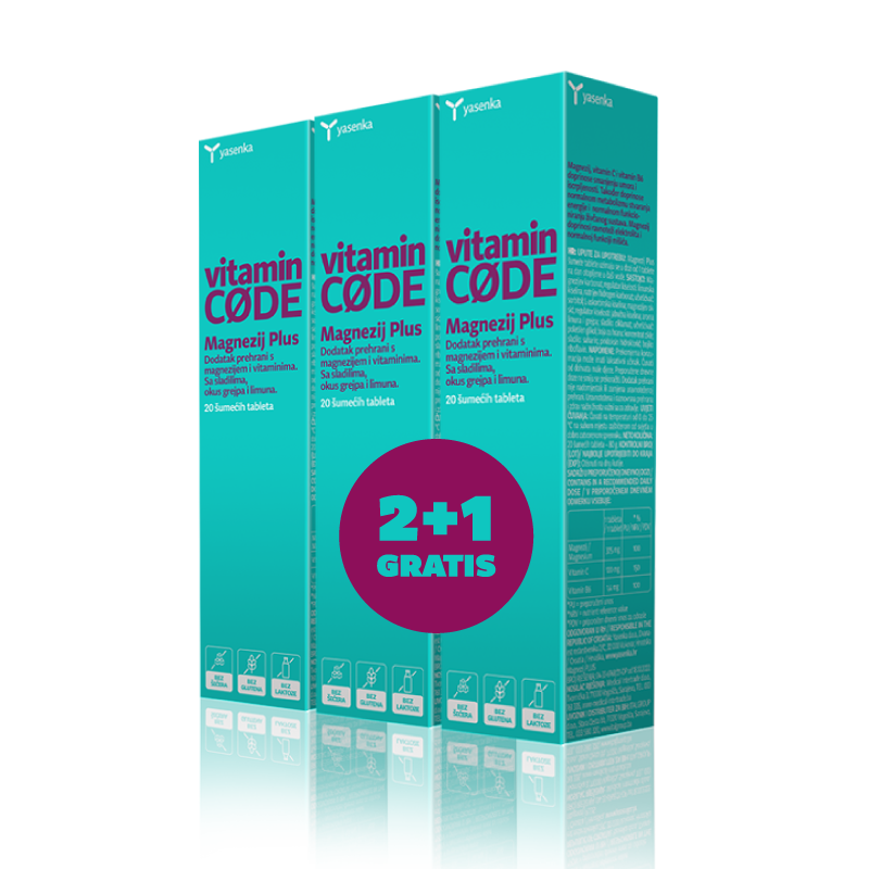 Yasenka Vitamin CODE magnezijPLUS 2+1
