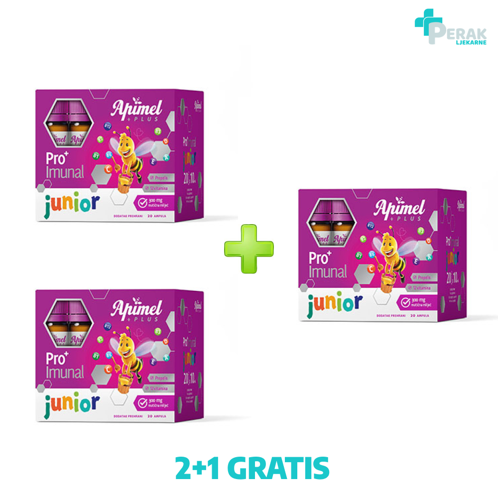 Apimel Proimunal JUNIOR Ampule Matična Mliječ 2+1 GRATIS