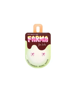 Farma Bijoux Hipoalergene naušnice Butterfly Light Rose 5mm