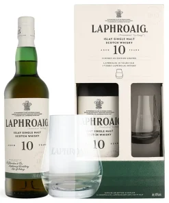 Alternative view of LAPHROAIG 10 YEARS OLD ISLAY SINGLE MALT SCOTCH WHISKY POKLON SET 0,7L