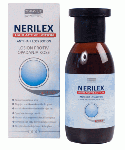 Alternative view of NERILEX LOSION PROTIV OPADANJA KOSE, 200ml, Stimuliše cirkulaciju kože glave i hrani njene organe važnim funkcionalnim materijama.