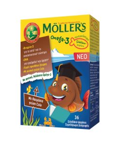 Alternative view of Möller’s Omega 3 Junior 36 Gumenih Ribica Okus Cola