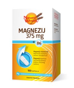 Alternative view of Natural Wealth Magnezij 375 + Vitamin B6 100 Kapsula