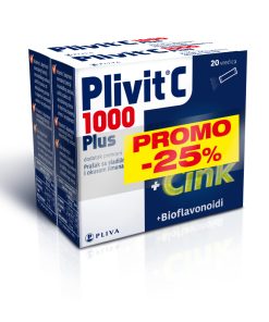 Alternative view of Plivit C 1000 Plus Granule za Imunitet 1+1 PROMO -25%